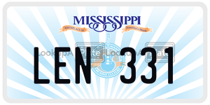 LEN331  license plate in MS