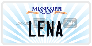 LENA  license plate in MS
