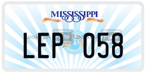 LEP058  license plate in MS