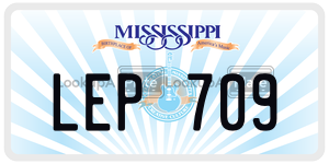 LEP709  license plate in MS