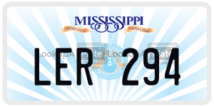 LER294 license plate in Mississippi