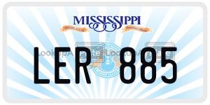 LER885 license plate in Mississippi