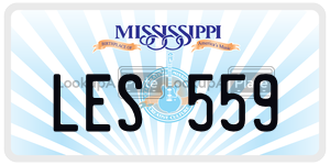 LES559  license plate in MS