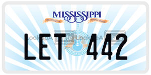 LET442  license plate in MS