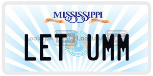 LETUMM  license plate in MS