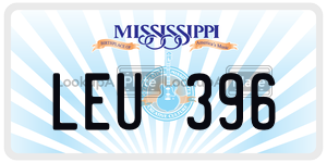 LEU396  license plate in MS