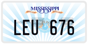LEU676  license plate in MS