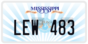 LEW483  license plate in MS