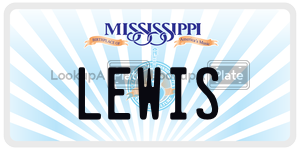 LEWIS  license plate in MS