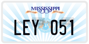 LEY051  license plate in MS