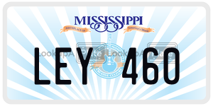 LEY460  license plate in MS