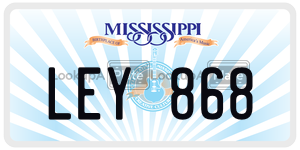LEY868  license plate in MS