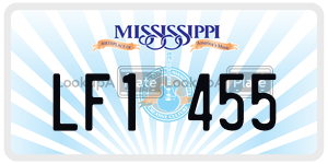 LF1455  license plate in MS