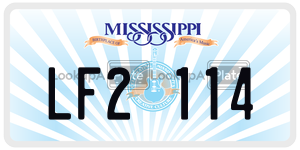 LF2114  license plate in MS