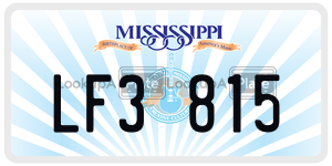 LF3815  license plate in MS