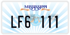 LF6111  license plate in MS
