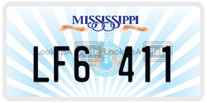 LF6411  license plate in MS