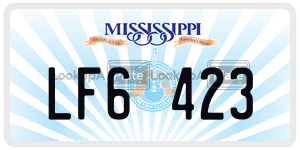 LF6423  license plate in MS