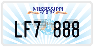 LF7888  license plate in MS