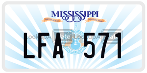 LFA571  license plate in MS