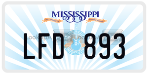 LFD893  license plate in MS