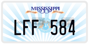 LFF584  license plate in MS