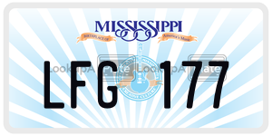 LFG177  license plate in MS