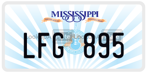 LFG895  license plate in MS