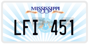 LFI451  license plate in MS