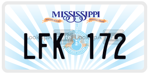 LFK172  license plate in MS