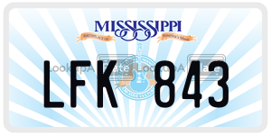 LFK843  license plate in MS