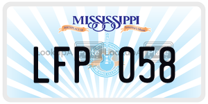 LFP058  license plate in MS