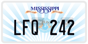 LFQ242  license plate in MS