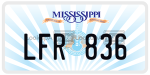 LFR836  license plate in MS