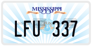 LFU337  license plate in MS
