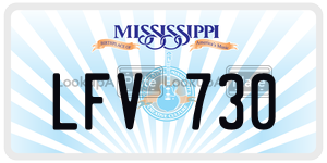 LFV730  license plate in MS