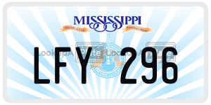LFY296  license plate in MS