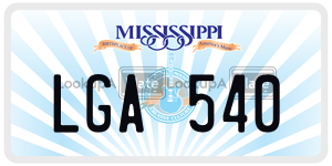 LGA540  license plate in MS
