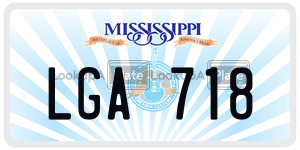 LGA718  license plate in MS