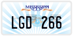 LGD266  license plate in MS