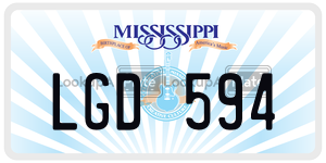 LGD594  license plate in MS