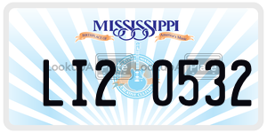 LI20532  license plate in MS