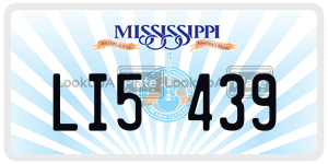 LI5439  license plate in MS