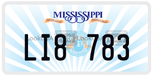 LI8783  license plate in MS