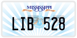 LIB528  license plate in MS