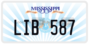 LIB587  license plate in MS