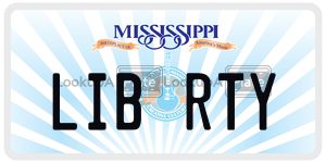 LIBRTY  license plate in MS