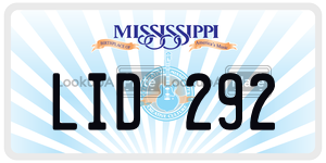 LID292  license plate in MS