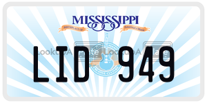 LID949  license plate in MS