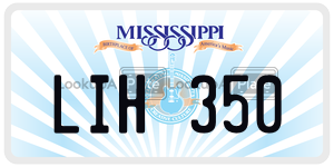 LIH350  license plate in MS